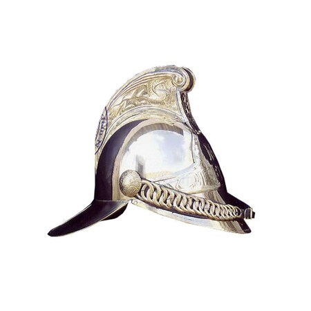 Old Modern Handicrafts Fireman Helmet - one size - silver finish ND038
